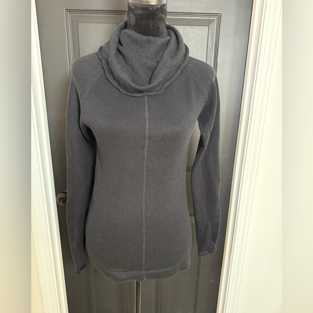Lilla P Black Cowl Neck Sweater